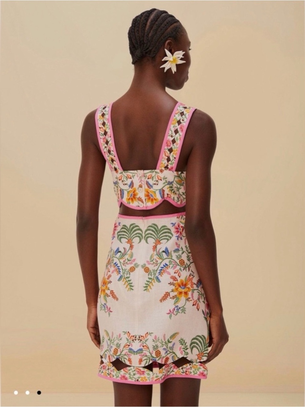 FARM Rio Floral Embroidered Mini Dress - Small - Never worn!!! - Picture 3 of 6